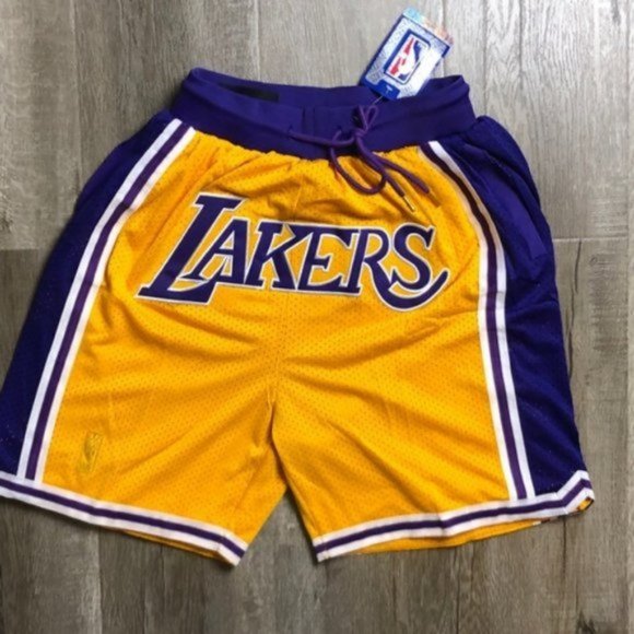 throwback laker shorts